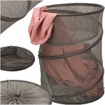 Kosz na ubrania pranie składany wiszący siatkowy na zabawki przenośny organizer