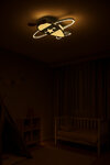 Lampa LED sufitowa plafon do pokoju dziecięcego ściemniana LUMELA + pilot samolot