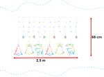 Lampki LED kurtyna renifer 2,5m 138LED multikolor