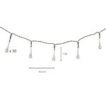 Lampki solarne ogrodowe łezki 6,5m 30LED ciepły biały Lampki solarne ogrodowe łezki 6,5m 30LED ciepły biały