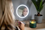 Lusterko do makijażu Humanas HS-ML01 z podświetleniem LED - białe