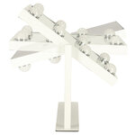 Lusterko do makijażu kosmetyczne podświetlane LED Hollywood z 9 żarówkami USB 25 x 30 cm