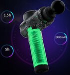 MOCNY PISTOLET DO MASAŻU MIĘŚNI MASAŻER 4 GŁOWICE