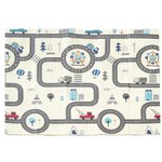 Mata edukacyjna piankowa dwustronna składana zwierzęta ulica 180 x 200 cm