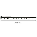 Suszarka na pranie wieszak ścienny składany teleskopowy czarny 123cm