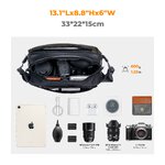 Torba fotograficzna K&F Concept Alpha Sling Bag 10 l - ciemnozielona