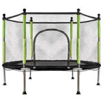 Trampolina do domu ogrodu dla dzieci siatka piłki 140cm 55inch zielona