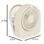 Wentylator wiatrak biurkowy bezprzewodowy USB 11,5 cm biały
