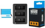 Ładowarka 3-kanałowa + bateria Newell AJBAT-001 do GoPro Hero 6 7 8 Black