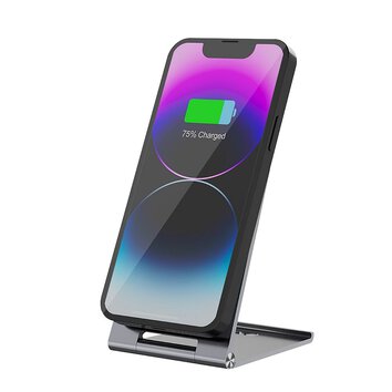 FORCELL F-ENERGY Flip Charge Qi2 15W ładowarka indukcyjna kompatybilna z MagSafe srebrny
