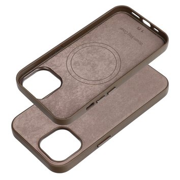 Woven Mag Cover kompatybilne z MagSafe do IPHONE 15 jasny brzowy