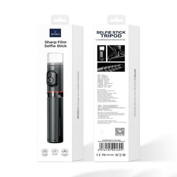 WiWU - Selfie stick Wi-SE003 z funcj tripoda i wbudowan lamp LED