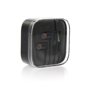 Zestaw słuchawkowy / słuchawki Stereo  box MI metal czarne (Jack 3,5mm)