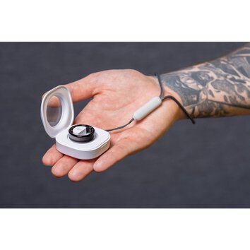 Smart Ring R11M- inteligentny pierścień ze stali ze stacją ładującą rozmiar 7 (17,3mm) czarny