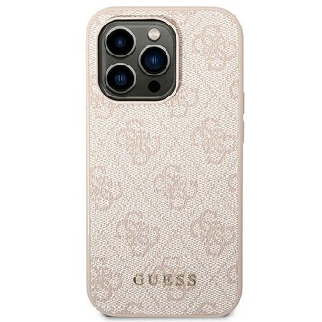Oryginalne Etui GUESS Hardcase GUHCP14LG4GFPI do iPhone 14 PRO (4G Gold Logo / rowy)