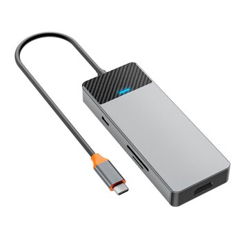 WiWU - HUB A721HD USB3.1x2+PD(100W)+USB-C(3.1)+ SD/TF(3.0)+HDMI (4K60HZ)
