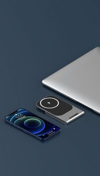 VEGER podstawka biurkowa z adowarka indukcyjna kompatybilne z MagSafe 15W Y56 czarna