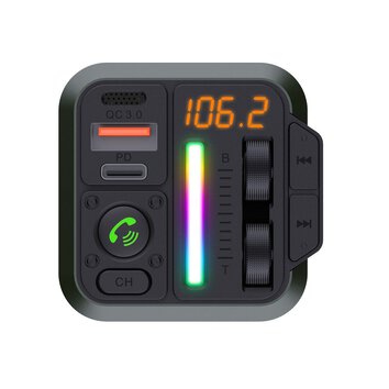 BLUE STAR transmiter FM QC3.0 PD 20W AutoBeat MT04B czarny
