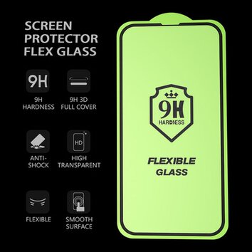 Szkło hybrydowe Bestsuit Flexible 5D Full Glue do iPhone 15 Pro czarny