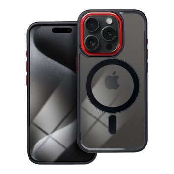 Futera Color Edge Mag Cover kompatybilny z MagSafe do IPHONE 15 PRO czarno czerwony