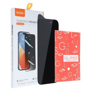 Szko Hartowane 6D Pro Veason Privacy Glass - do Iphone 12 Pro Max czarny