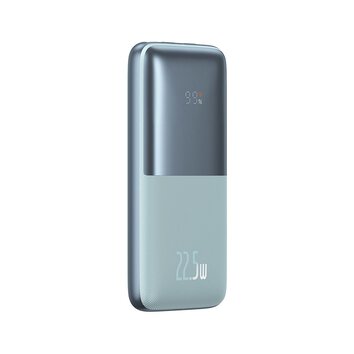 BASEUS powerbank 10 000 mAh + kabel USB A do Typ C PD QC3.0 3A 22,5W PPBD040003 niebieski