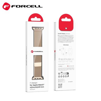 FORCELL F-DESIGN FA03 pasek / opaska do Apple Watch 38/40/41mm zota