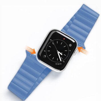 DUX DUCIS pasek CHAIN magnetyczny silikonowy do Apple Watch 42 / 44 / 45 mm niebieski