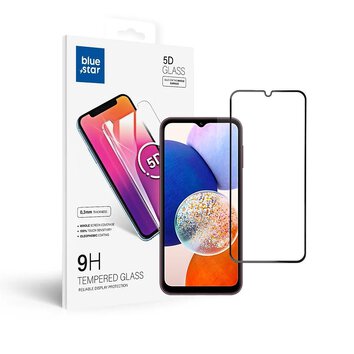Szko hartowane Blue Star 5D - do Samsung A14 5G (full glue/case friendly) - czarny