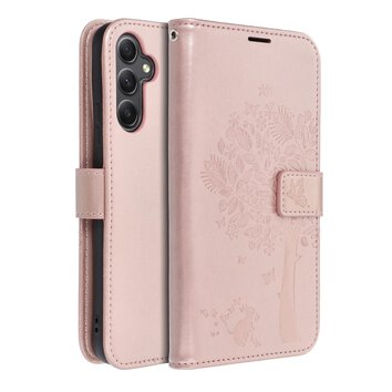 Kabura MEZZO Book do SAMSUNG A34 5G drzewo złoty róż