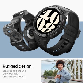 SPIGEN RUGGED ARMOR ”PRO” GALAXY WATCH 6 (40 MM) BLACK