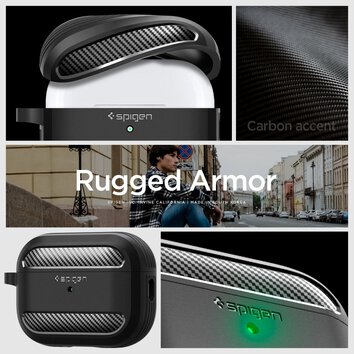 SPIGEN RUGGED ARMOR APPLE AIRPODS PRO 1 / 2 MATTE BLACK SPIGEN RUGGED ARMOR APPLE AIRPODS PRO 1 / 2 MATTE BLACK