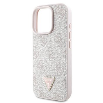 GUESS futerał do IPHONE 16 Pro GUHCP16LP4TDPP (PU Leather 4G Triangle Strass) różowy