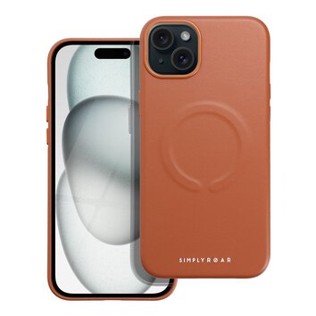 Futera Roar Leather Mag Case kompatybilny z MagSafe - do iPhone 15 Plus Brzowy