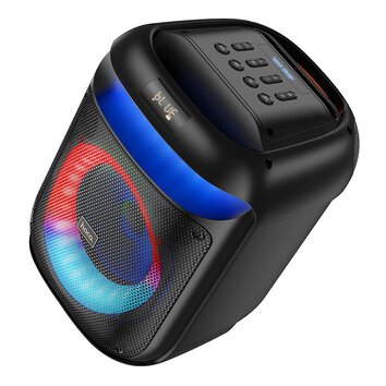 HOCO głośnik bluetooth + 2 x bezprzewodowe mikrofony HA13 czarny