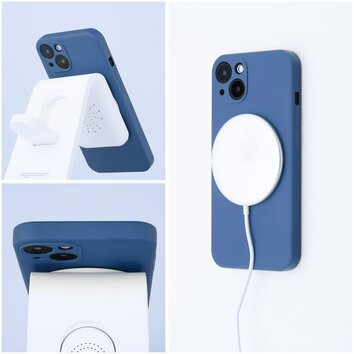 Futerał Silicone Mag Cover kompatybilny z MagSafe do IPHONE 15 PRO MAX niebieski