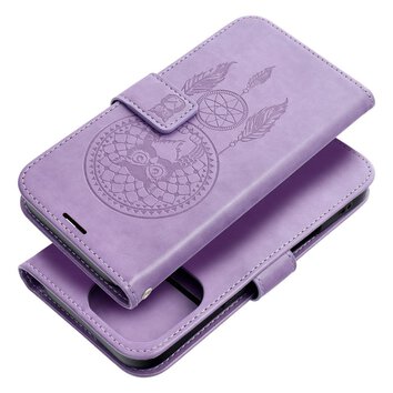 Kabura MEZZO Book do IPHONE 16 Pro łapacz snów fioletowy