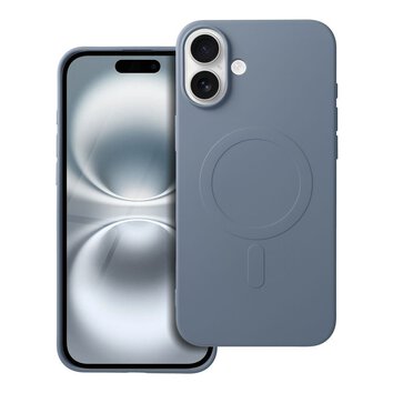 Futerał SILICONE MAG COVER (big hole) kompatybilny z MagSafe do IPHONE 16 Plus jasny niebieski