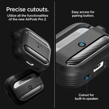 SPIGEN RUGGED ARMOR APPLE AIRPODS PRO 1 / 2 MATTE BLACK SPIGEN RUGGED ARMOR APPLE AIRPODS PRO 1 / 2 MATTE BLACK