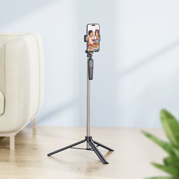 HOCO uchwyt selfie z pilotem bezprzewodowym tripod K19 czarny