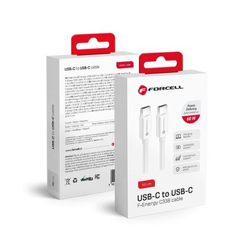 FORCELL kabel Typ C do Typ C QC4.0 3A/20V PD60W C338 50cm biay