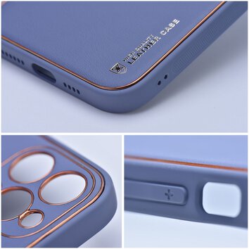 Futera LEATHER Case skrzany do SAMSUNG Galaxy A35 5G niebieski