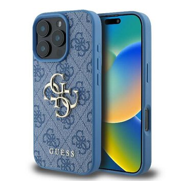 GUESS futerał do IPHONE 16 Pro Max GUHCP16X4GMGBL (4G PU Big Logo) niebieski