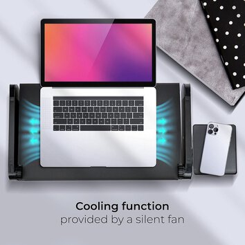 Podstawka pod laptop uniwerslna regulowana + chłodzenie YL-803 czarna