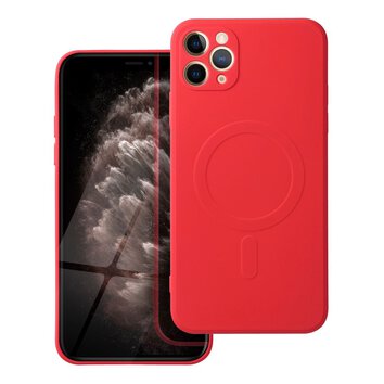 Futerał SILICONE MAG COVER kompatybilny z MagSafe do IPHONE 11 Pro Max czerwony