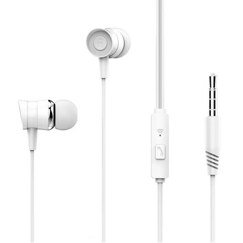 XO słuchawki przewodowe EP20 jack 3,5mm dokanałowe białe