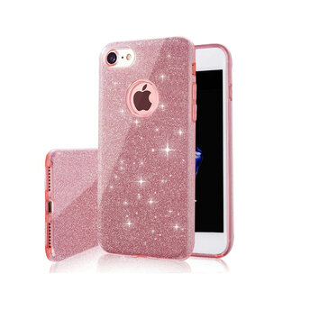 Nakładka Glitter 3w1 do iPhone 14 6,1" różowa