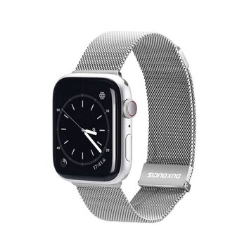 DUX DUCIS pasek MILANESE magnetyczny ze stali nierdzewnej do Apple Watch 38 / 40 / 41 mm srebrny