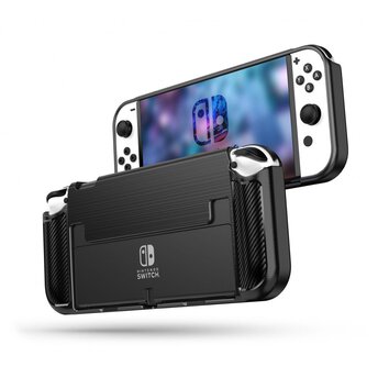 TECH-PROTECT TPUCARBON NINTENDO SWITCH OLED BLACK