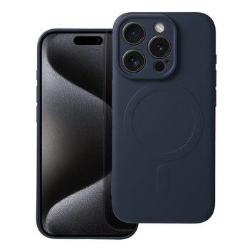 Futera Silicone Mag Cover kompatybilny z MagSafe do IPHONE 15 PRO tytanowy niebieski